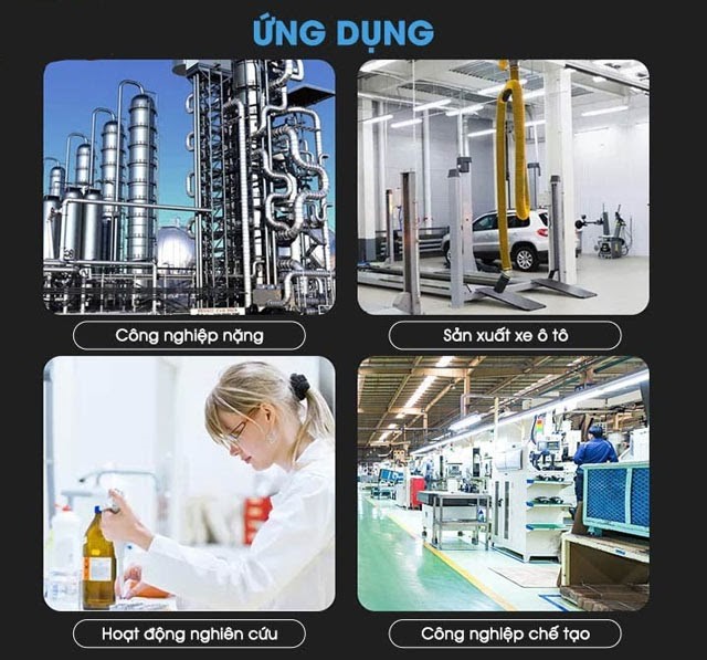 Máy sấy khí nén dạng hấp thụ được ứng dụng trong nhiều lĩnh vực, ngành nghề 