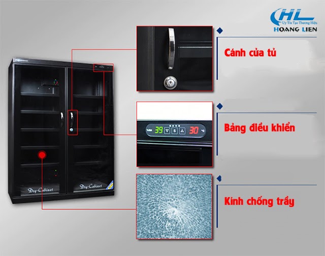Cấu tạo tủ chống ẩm Dry-Cabi DHC 250