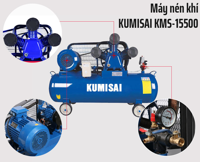 Kumisai KMS-15500 mạnh mẽ với mô tơ 15HP