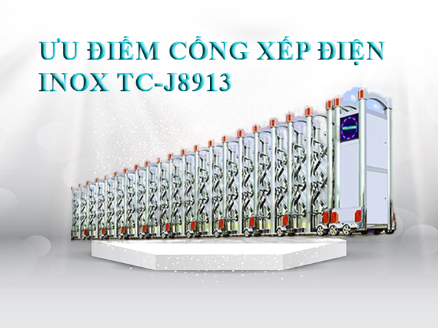 Cổng xếp điện inox TC-J8913