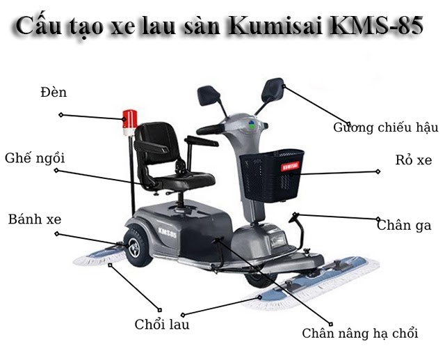 cấu tạo máy lau sàn Kumisai KMS 85