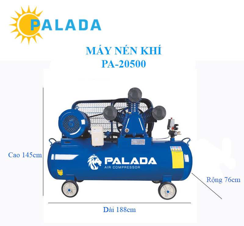 Kích thước máy nén khí Palada PA-20500