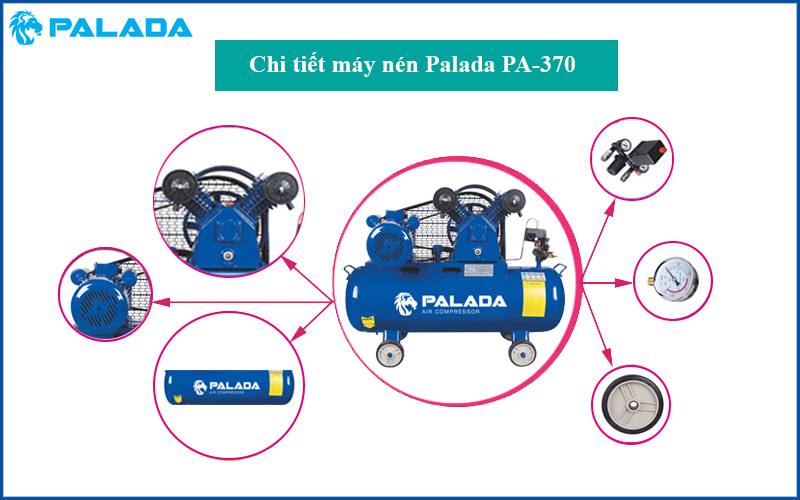 Cấu trúc của máy khí nén Palada PA-370
