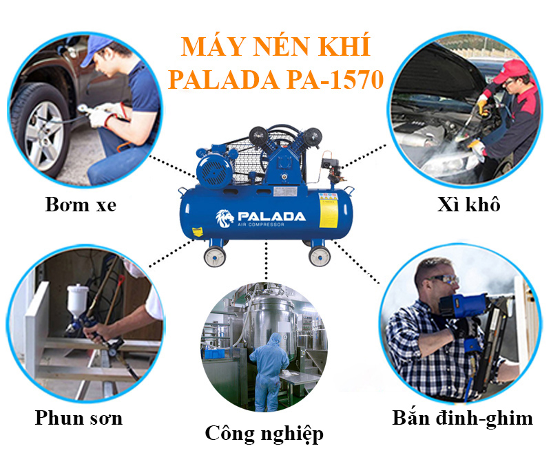 Công dụng của máy bơm khí nén Palada PA-1750