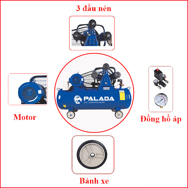 cấu tạo máy nén khí Palada PA-750500