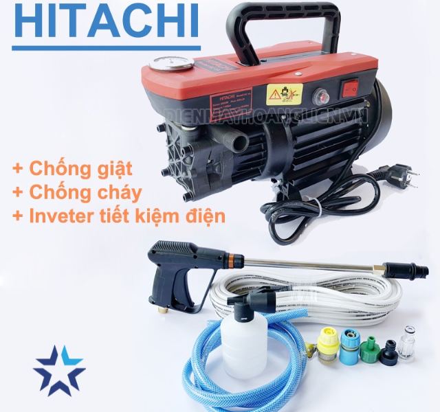 Máy rửa xe Hitachi tiết kiệm điện nước