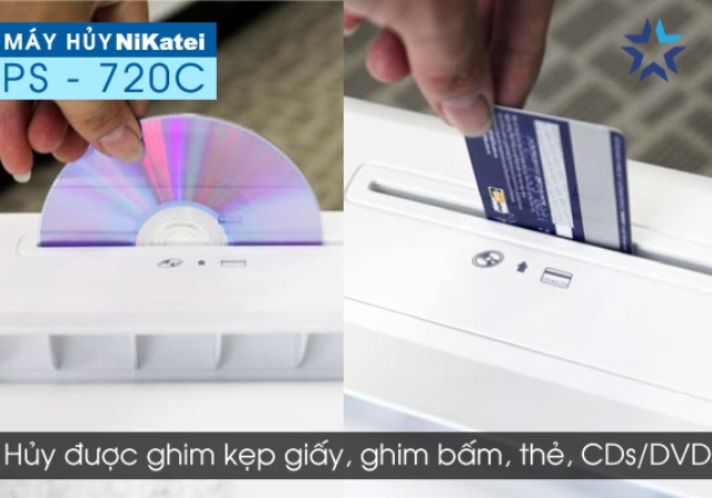 Ngoài giấy A4, máy có thể hủy được nhiều chất liệu khác