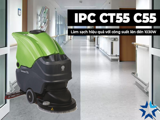  Hiệu suất làm sạch tuyệt vời của máy chà sàn IPC CT55 C55