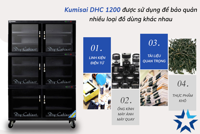Ứng dụng tủ chống ẩm Kumisai DHC 200