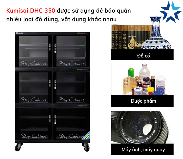 Ứng dụng tủ chống ẩm Kumisai DHC 350