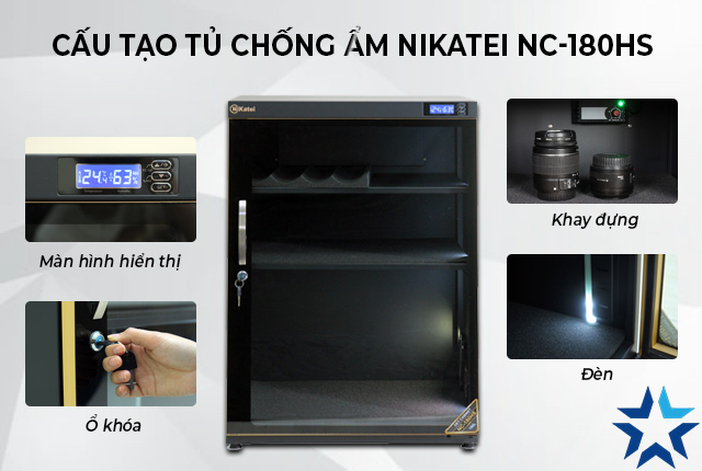 Cấu tạo tủ chống ẩm Nikatei NC-180HS