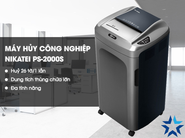 Máy hủy công nghiệp Nikatei PS-2000S
