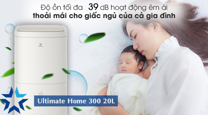 Máy hút ẩm Ultimate Home 300 20L cho phòng 42m²
