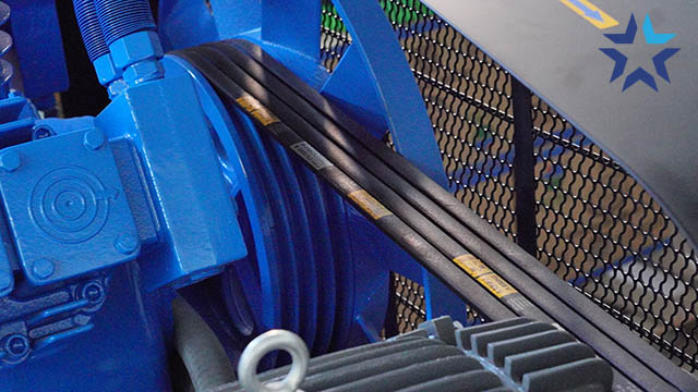 Hình ảnh: Bộ phận dây đai của máy nén khí piston