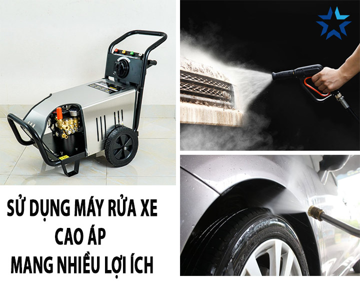 Máy phun xịt rửa xe cao áp mang đến nhiều lợi ích cho người sử dụng